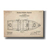 'Unsinkable Boat Blueprint Patent Parchment,' Canvas Wall Art