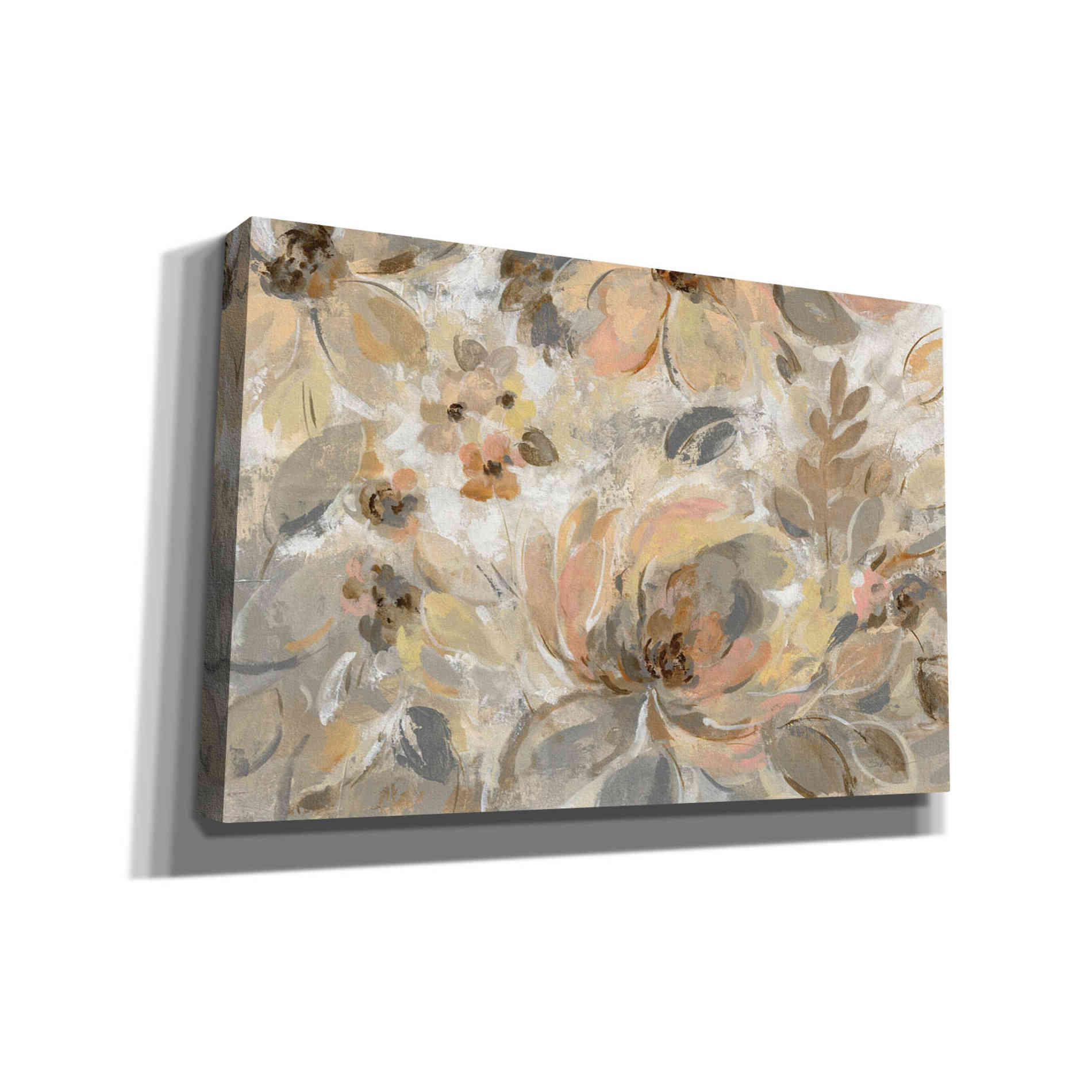 'Ivory Floral' by Silvia Vassileva, Canvas Wall Art