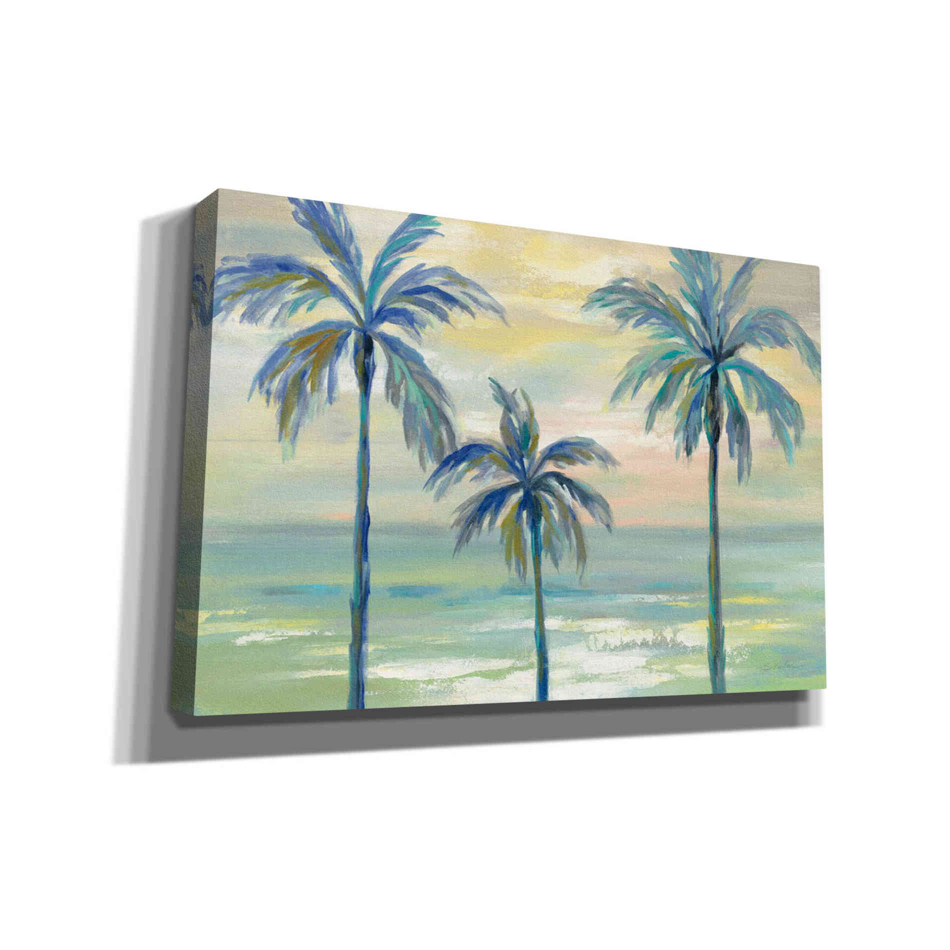 'Marine Layer Palms' by Silvia Vassileva, Canvas Wall Art