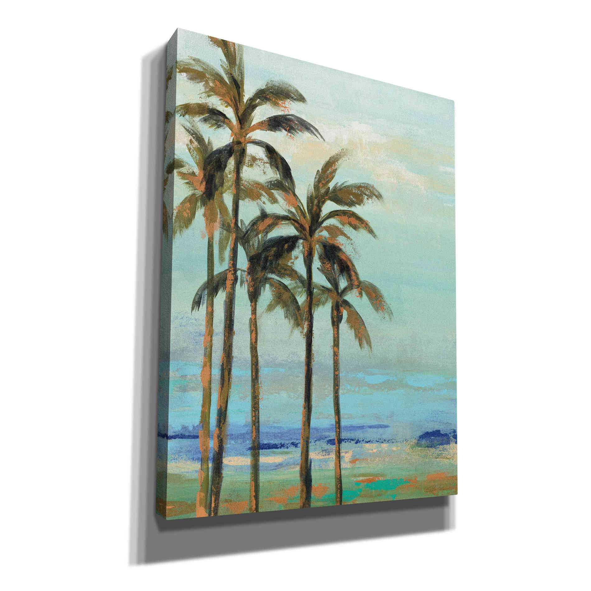 'Copper Palms II' by Silvia Vassileva, Canvas Wall Art