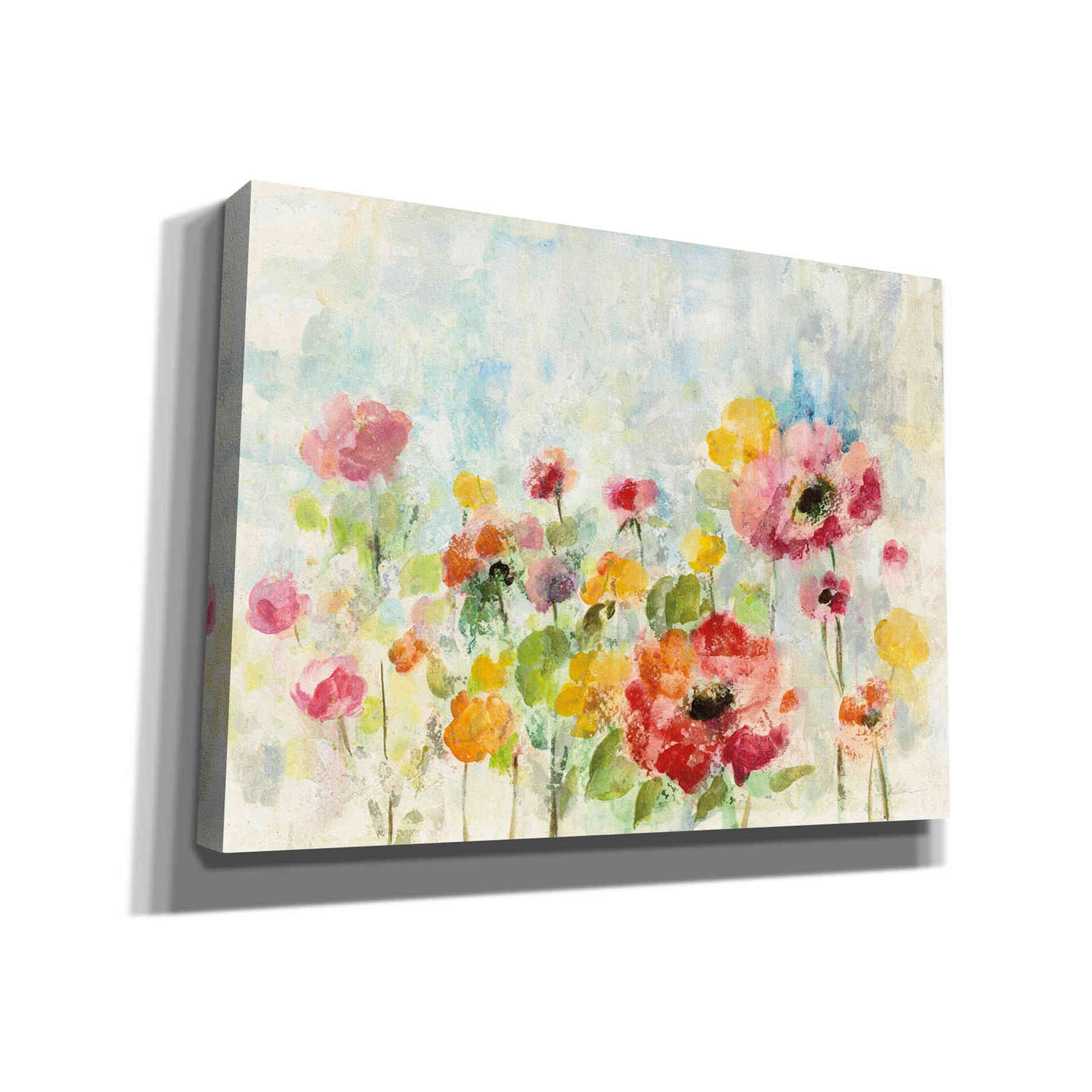 'Summer Rain Floral' by Silvia Vassileva, Canvas Wall Art