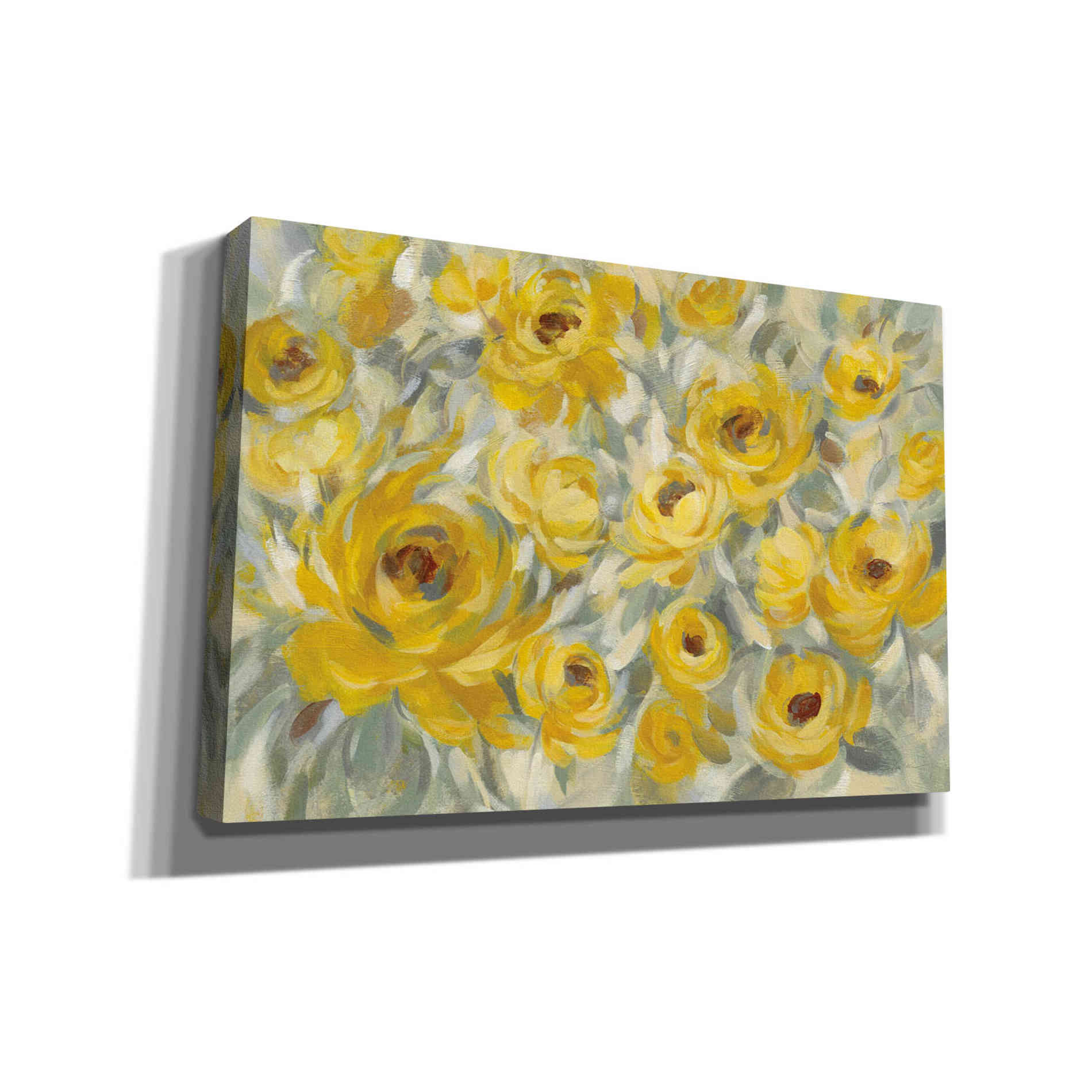 'Yellow Roses' by Silvia Vassileva, Canvas Wall Art