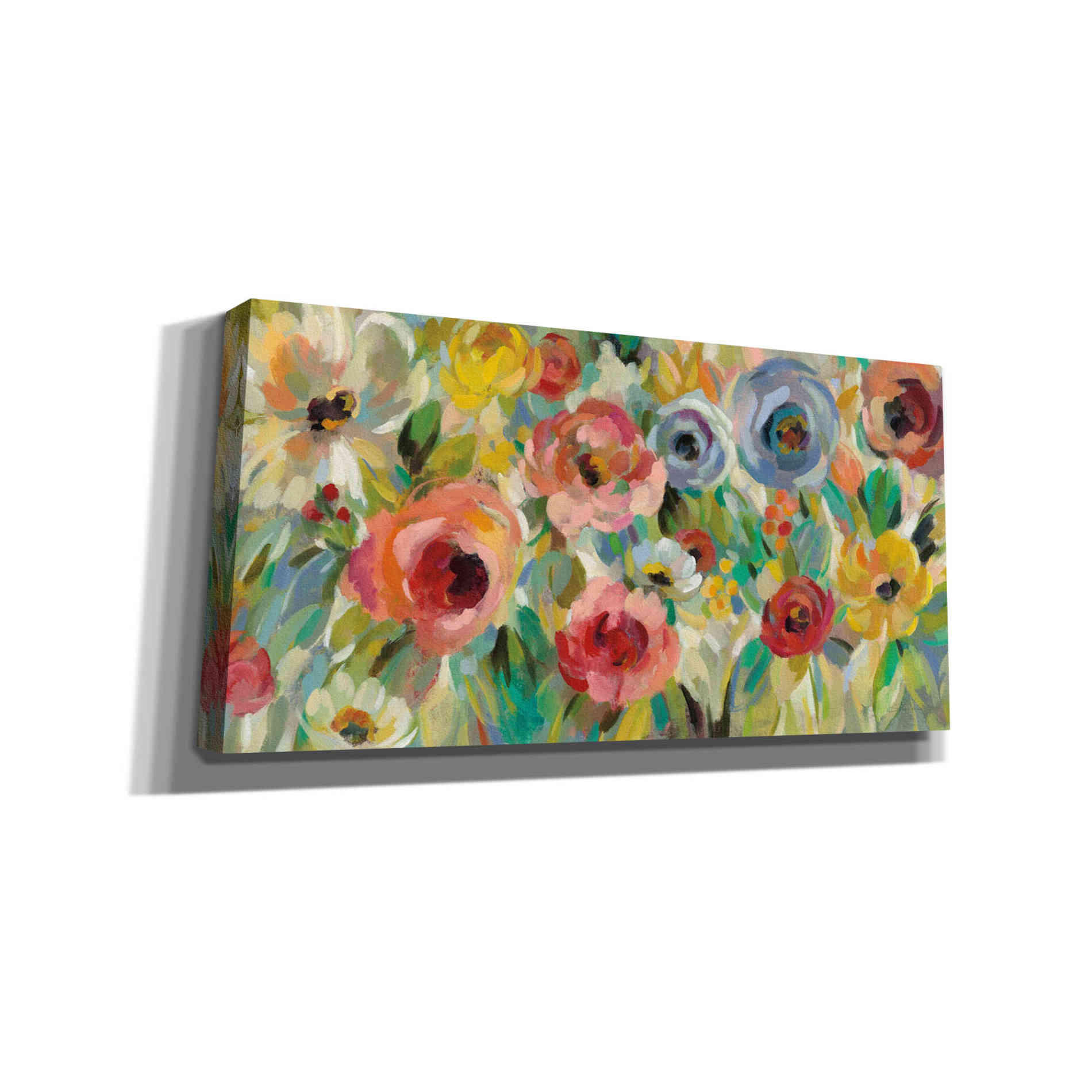 'Vivid Coral Floral I' by Silvia Vassileva, Canvas Wall Art