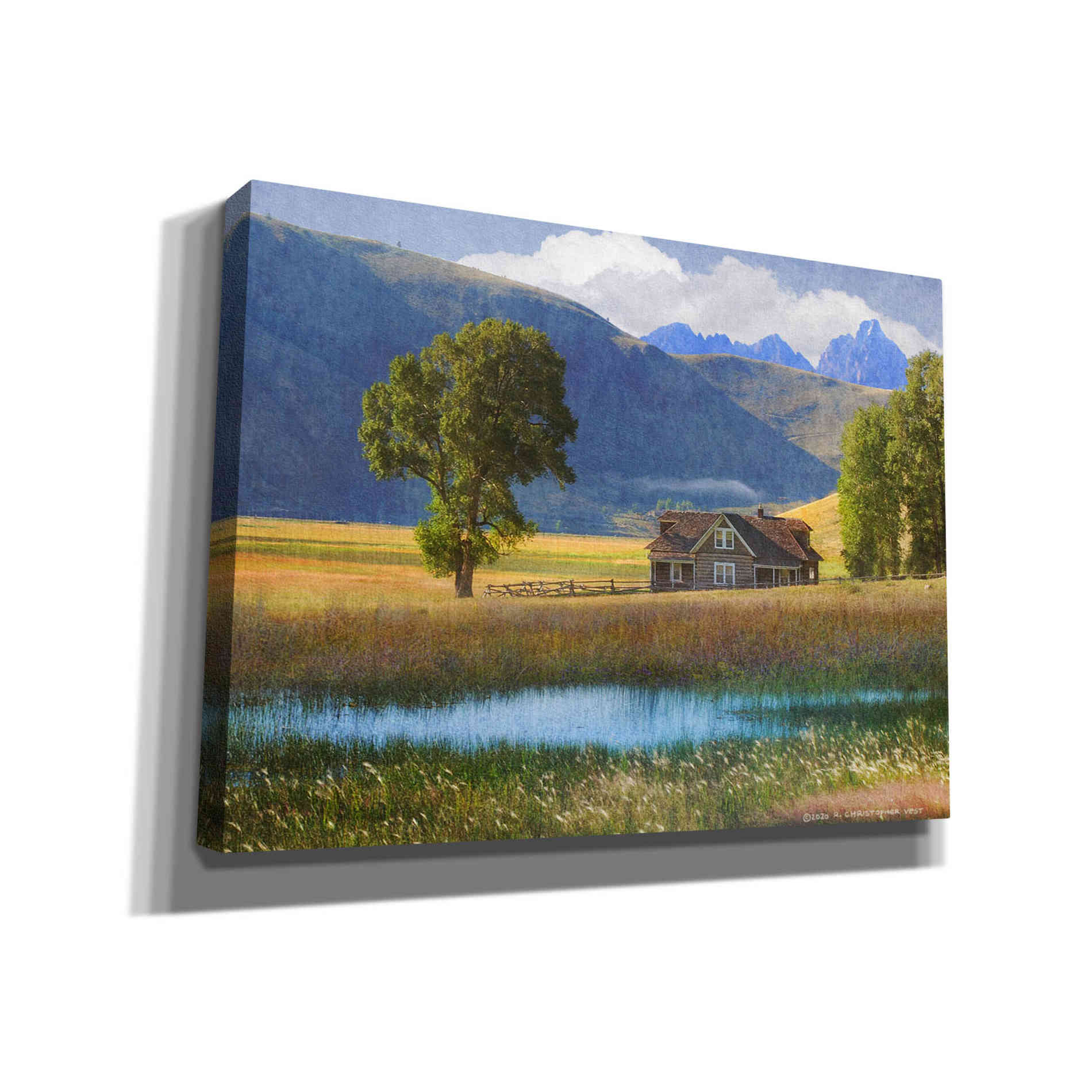 'Miller House Grand Tetons' by Chris Vest, Canvas Wall Art