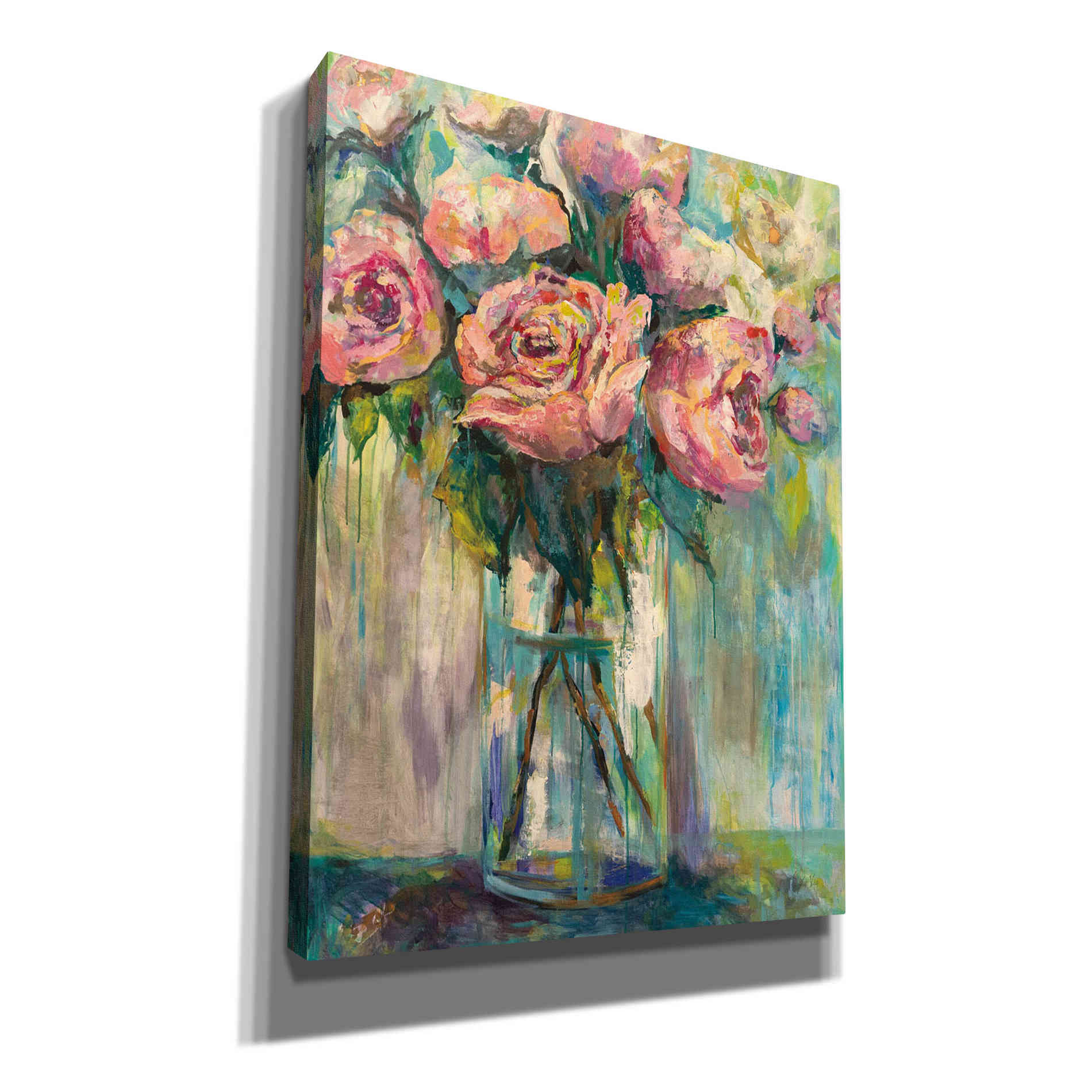 'Peony Play' by Jeanette Vertentes, Canvas Wall Art