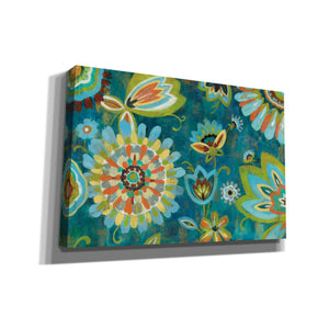 'Decorative Peacock Floral' by Silvia Vassileva, Canvas Wall Art
