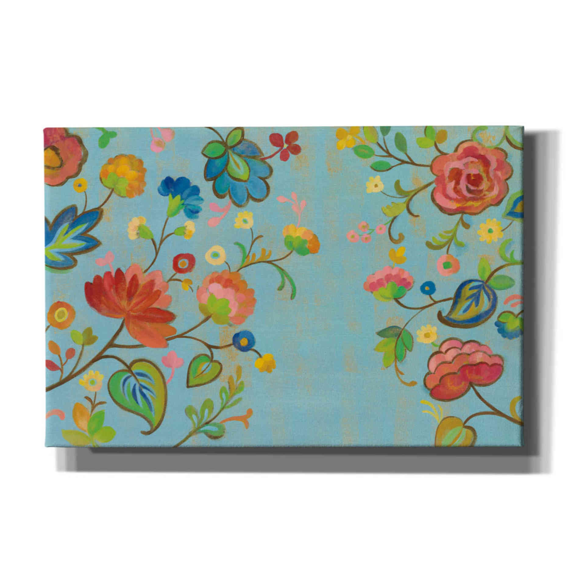 'Folk Song Floral' by Silvia Vassileva, Canvas Wall Art