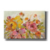 'Brushy Peonies' by Silvia Vassileva, Canvas Wall Art