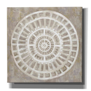 'Neutral Textured Medallion Light' by Silvia Vassileva, Canvas Wall Art