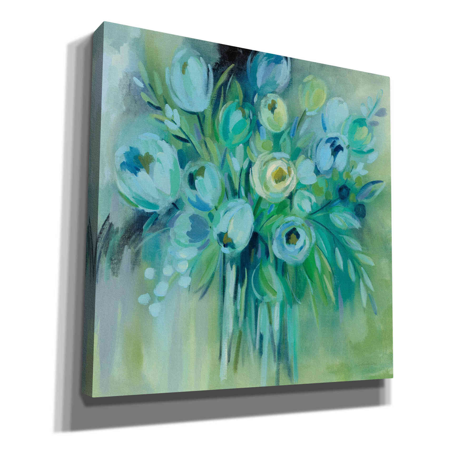 'Aurora Borealis Florals' by Silvia Vassileva, Canvas Wall Art