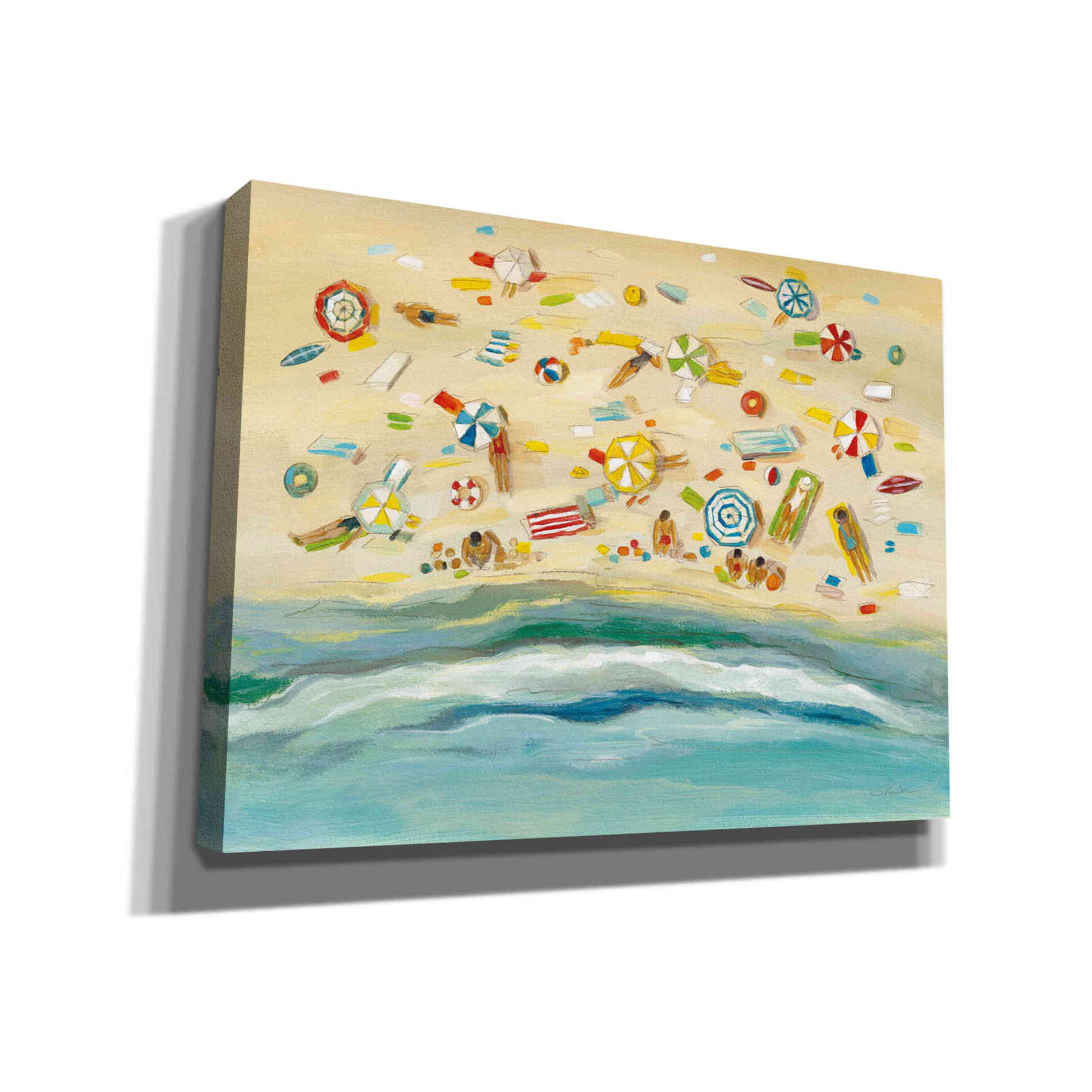 'Beach Day' by Silvia Vassileva, Canvas Wall Art