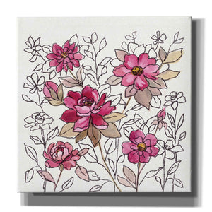 'Magenta Flower Lace I' by Silvia Vassileva, Canvas Wall Art