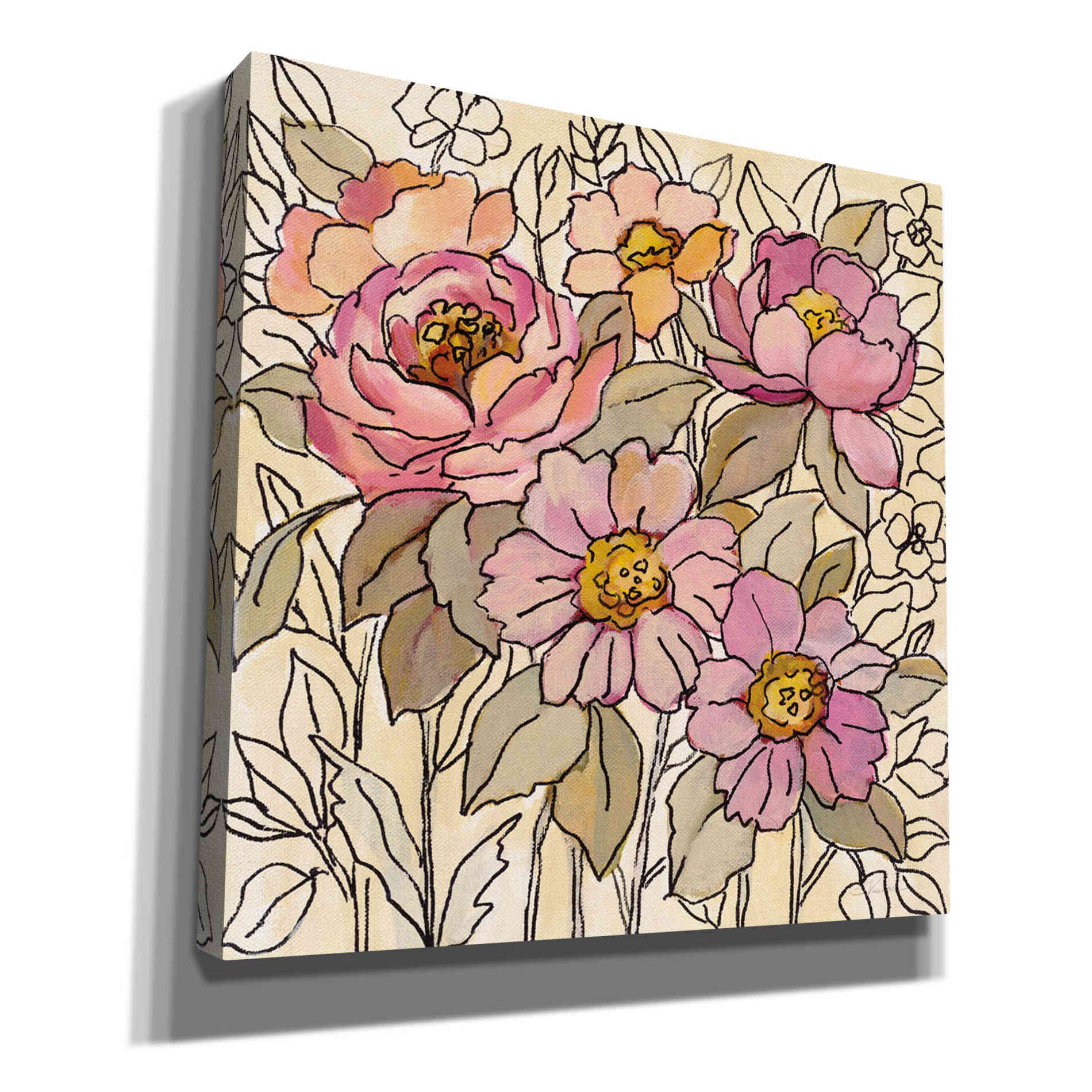'Spring Lace Floral I' by Silvia Vassileva, Canvas Wall Art