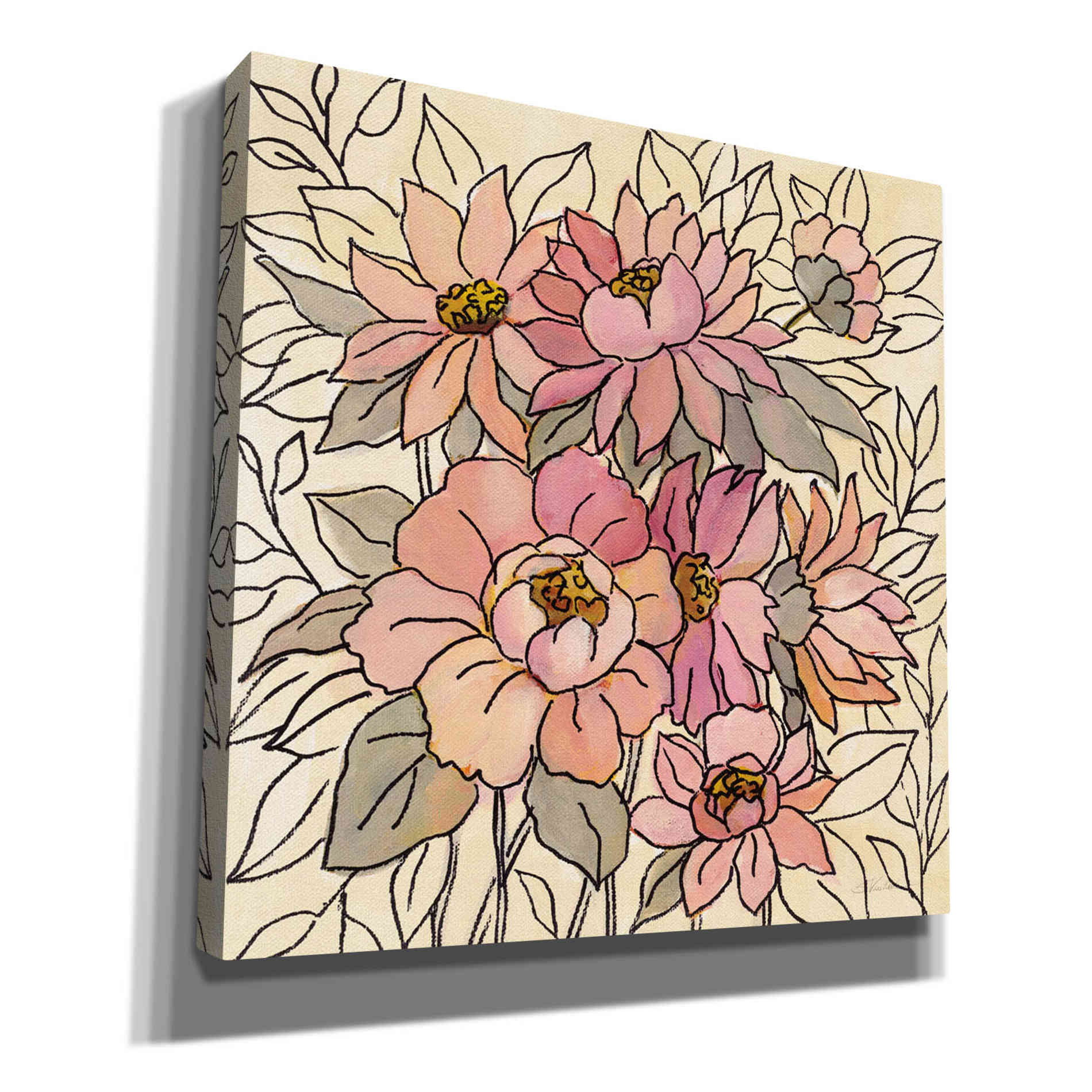 'Spring Lace Floral II' by Silvia Vassileva, Canvas Wall Art