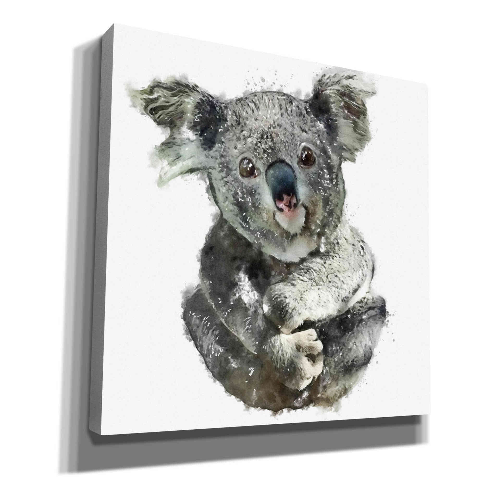 'Koala Cuddle' by Kim Curinga, Canvas Wall Art