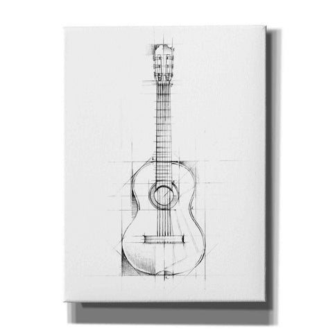 Image of "Guitar Sketch" by Ethan Harper, Canvas Wall Art