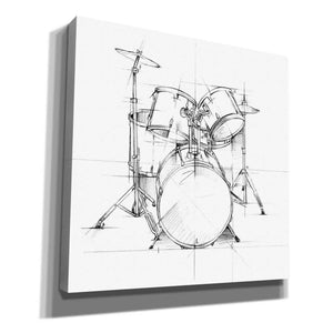 "Drum Sketch" by Ethan Harper, Canvas Wall Art