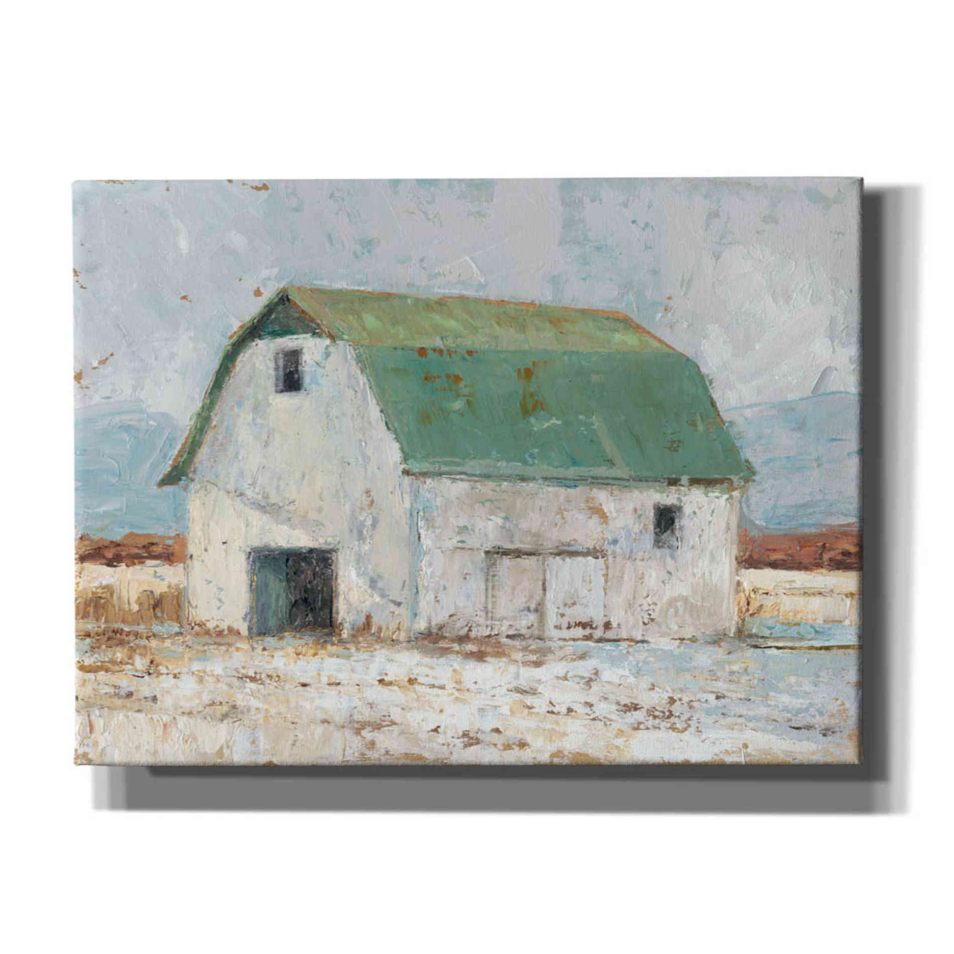 "Whitewashed Barn II" by Ethan Harper, Canvas Wall Art