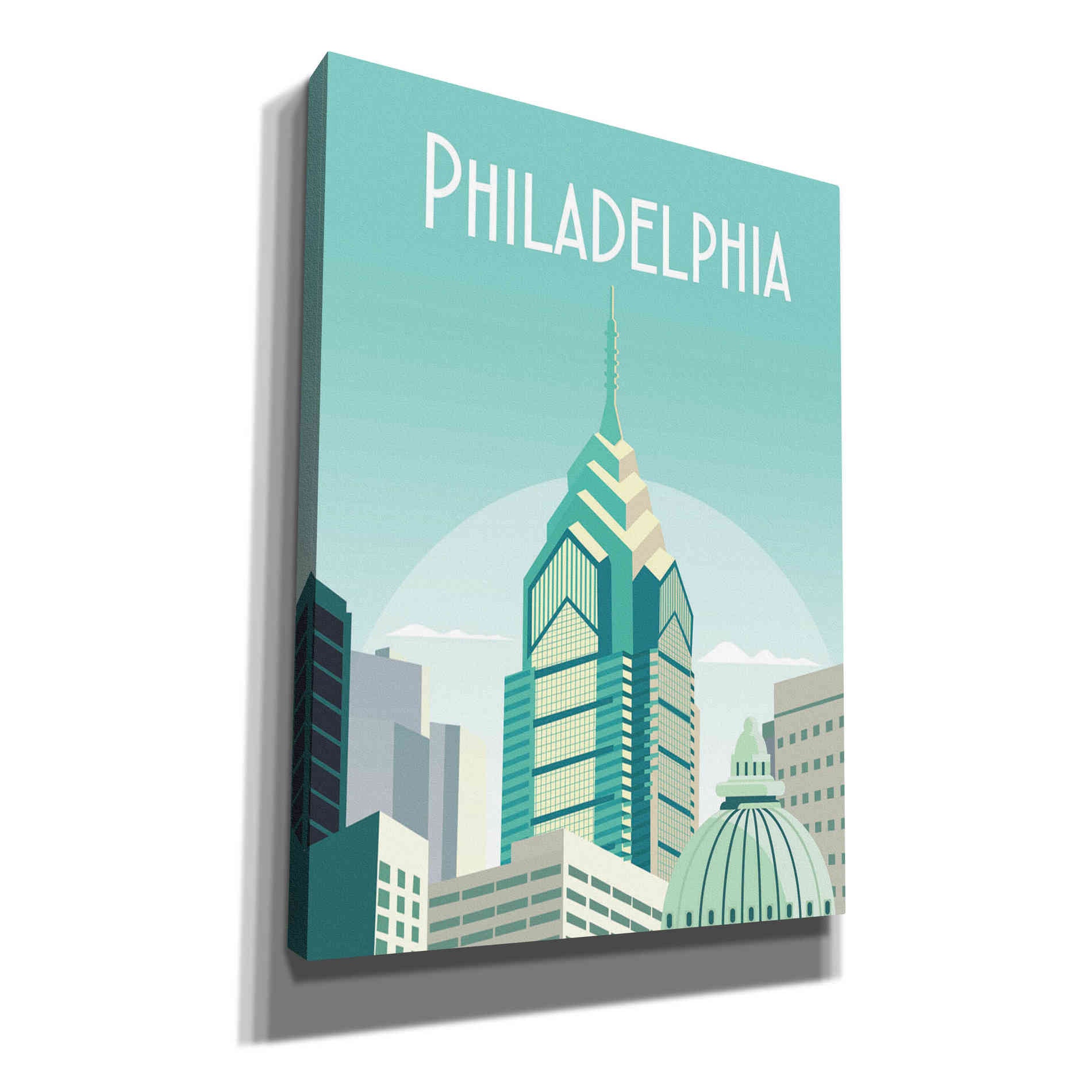 'Philadelphia' by Arctic Frame Studio, Canvas Wall Art