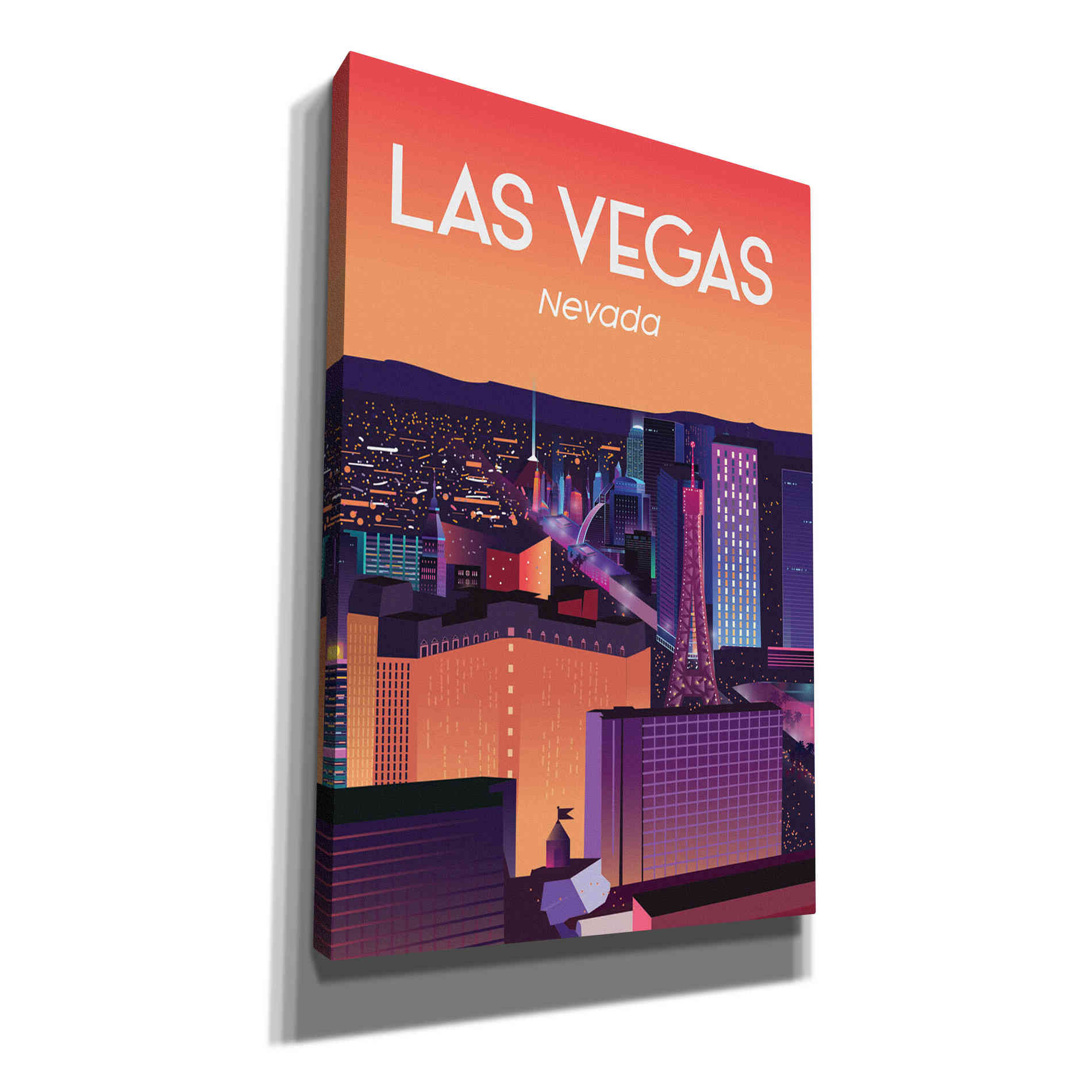 'Las Vegas' by Arctic Frame Studio, Canvas Wall Art