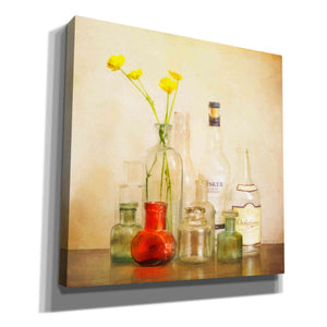 "Bottles And Buttercups" by Hal Halli, Canvas Wall Art