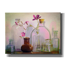"Bottles On The Bureau" by Hal Halli, Canvas Wall Art