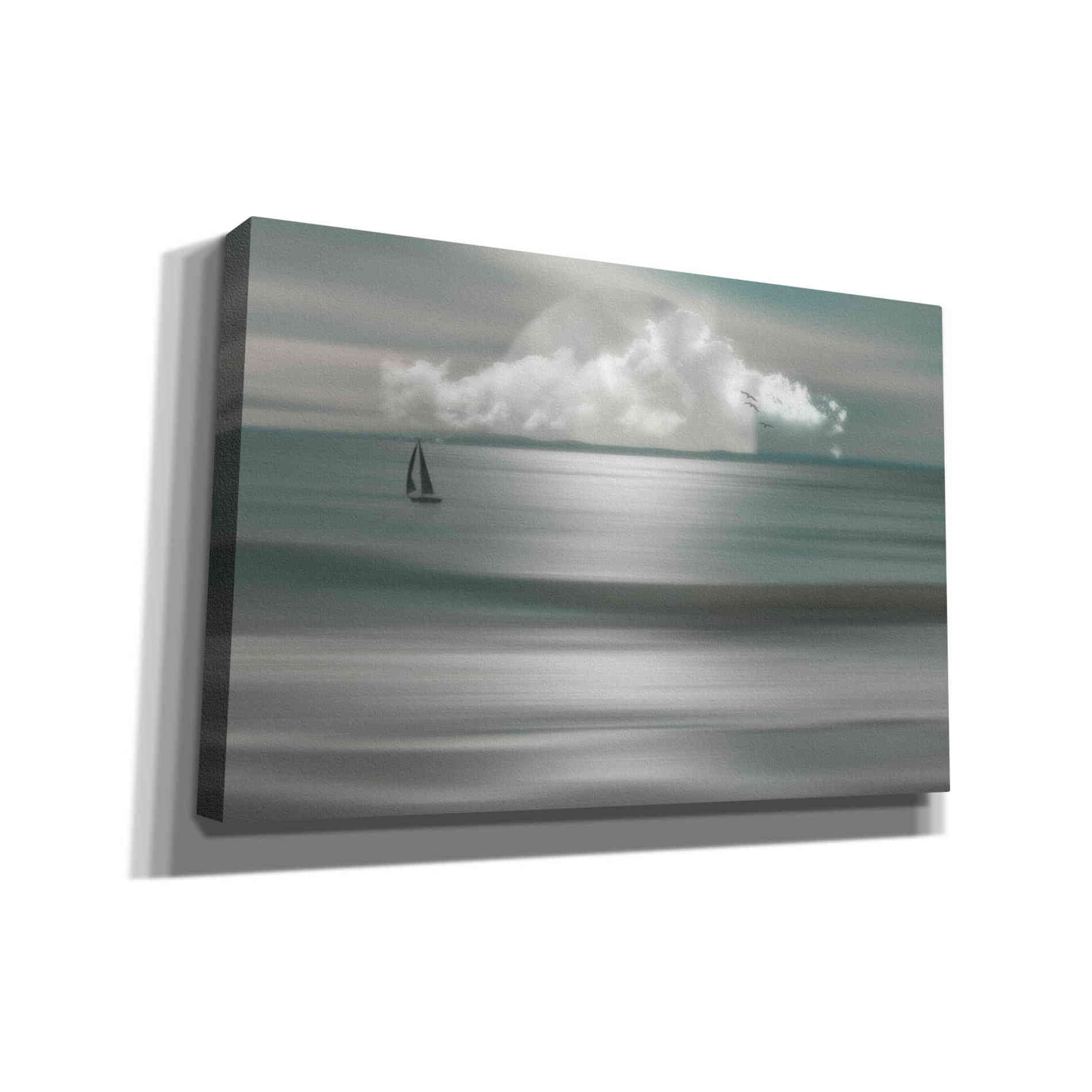 "Smooth Ocean Moon" by Hal Halli, Canvas Wall Art