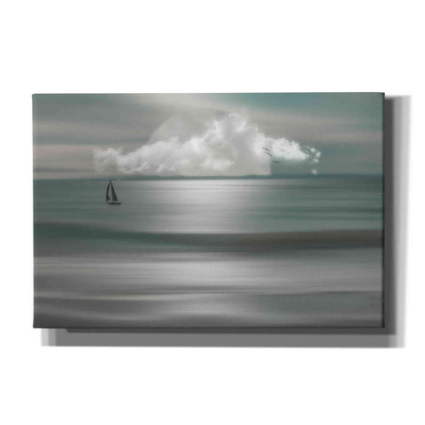 Image of "Smooth Ocean Moon" by Hal Halli, Canvas Wall Art