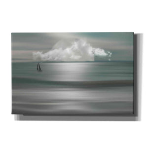 "Smooth Ocean Moon" by Hal Halli, Canvas Wall Art