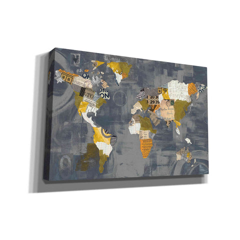 Image of 'Golden World on Grey' by Courtney Prahl, Canvas Wall Art
