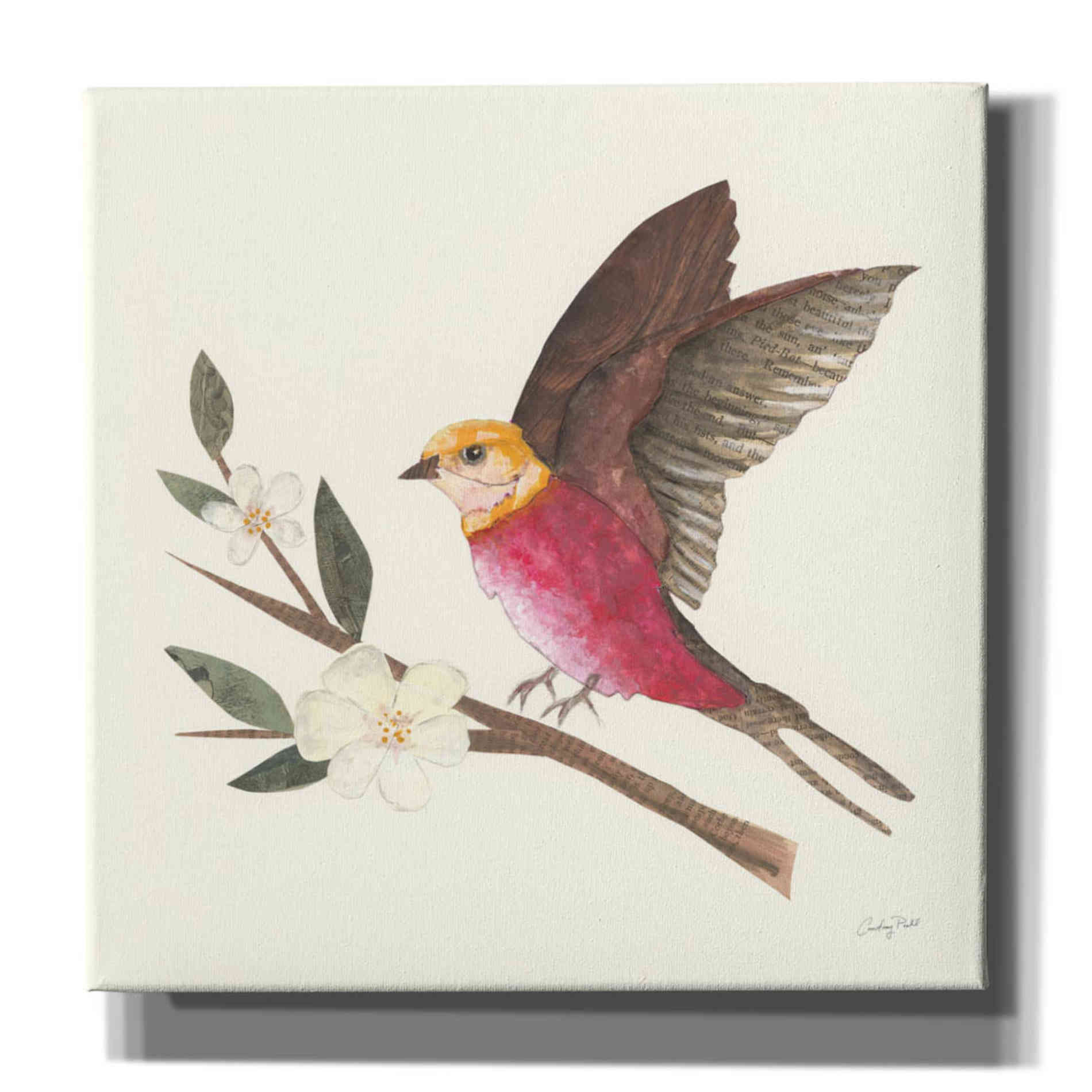 'Birds and Blossoms IV' by Courtney Prahl, Canvas Wall Art