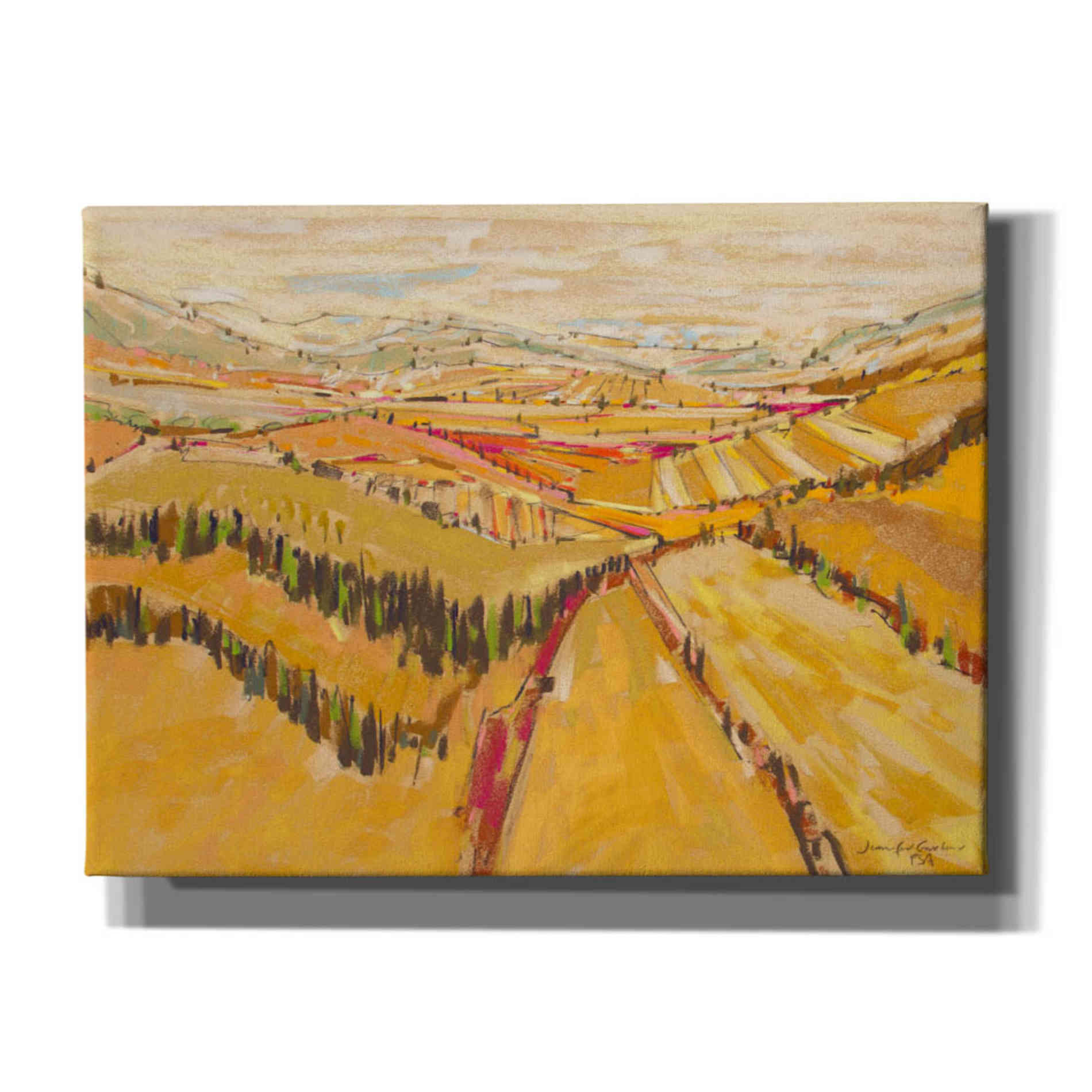 'Patchwork Hills VIII' by Jennifer Gardner, Canvas Wall Art