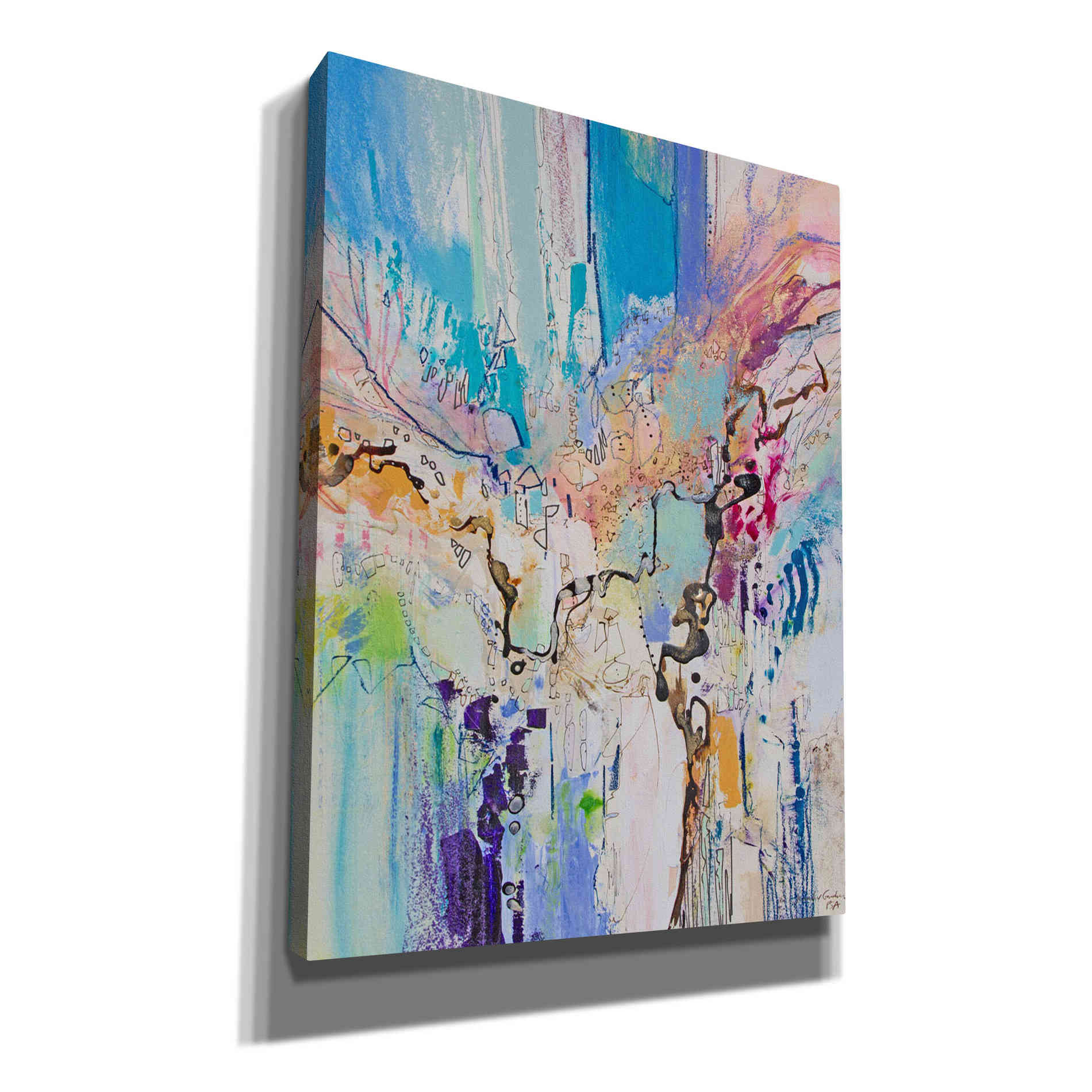 'Blue and Green Series 8' by Jennifer Gardner, Canvas Wall Art