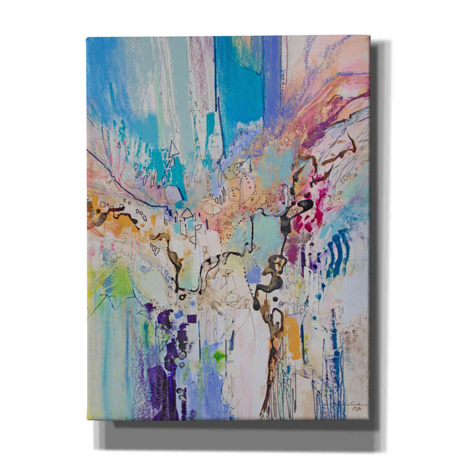 'Blue and Green Series 8' by Jennifer Gardner, Canvas Wall Art
