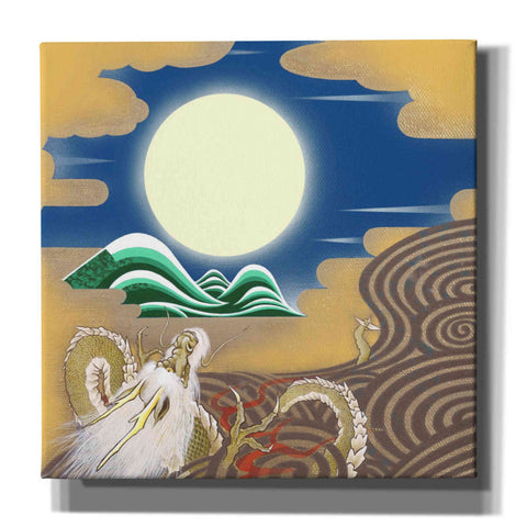 Image of 'Moonlit Dragon' by Zigen Tabanbe, Canvas Wall Art,Size 1 Square
