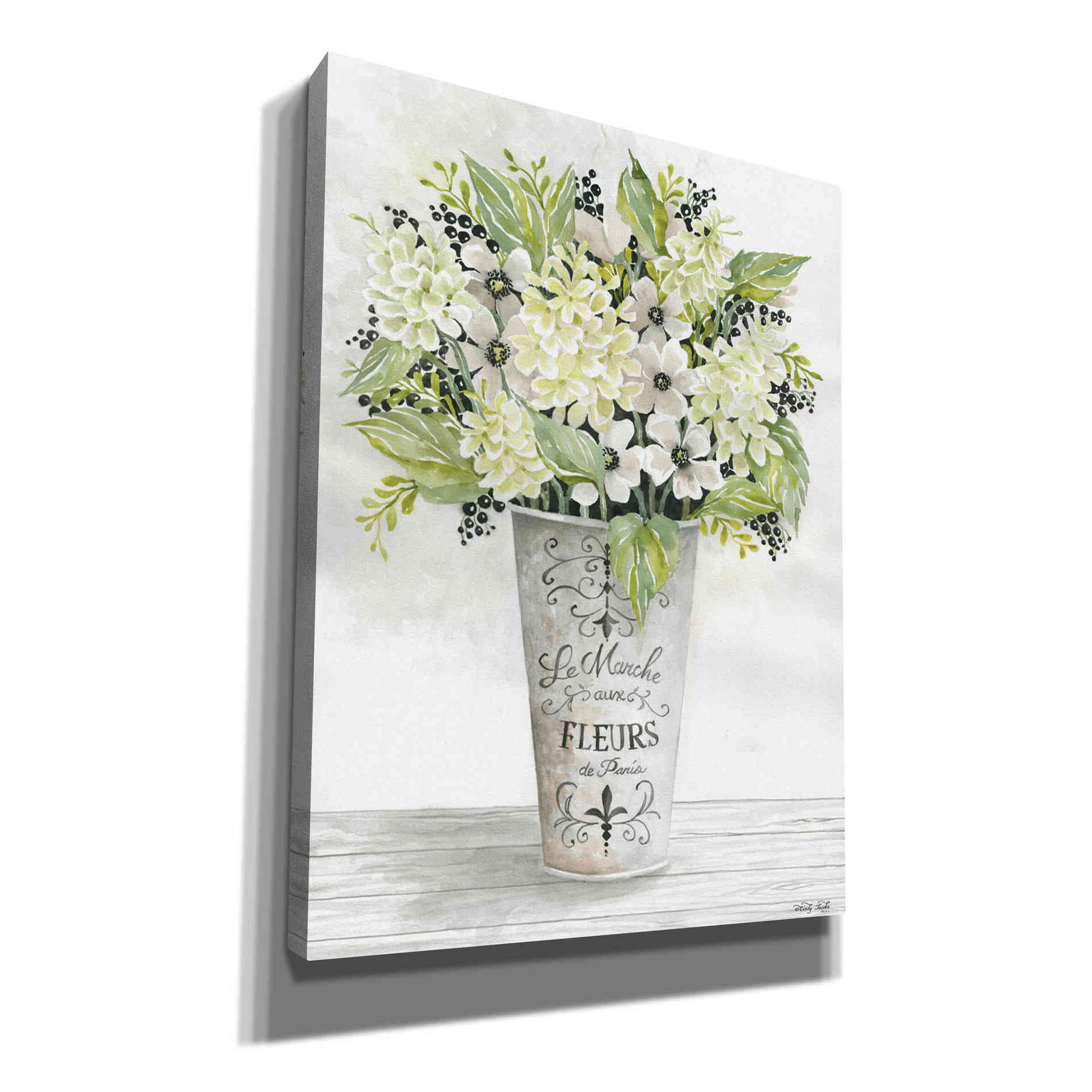 'French Floral I' by Cindy Jacobs, Canvas Wall Art