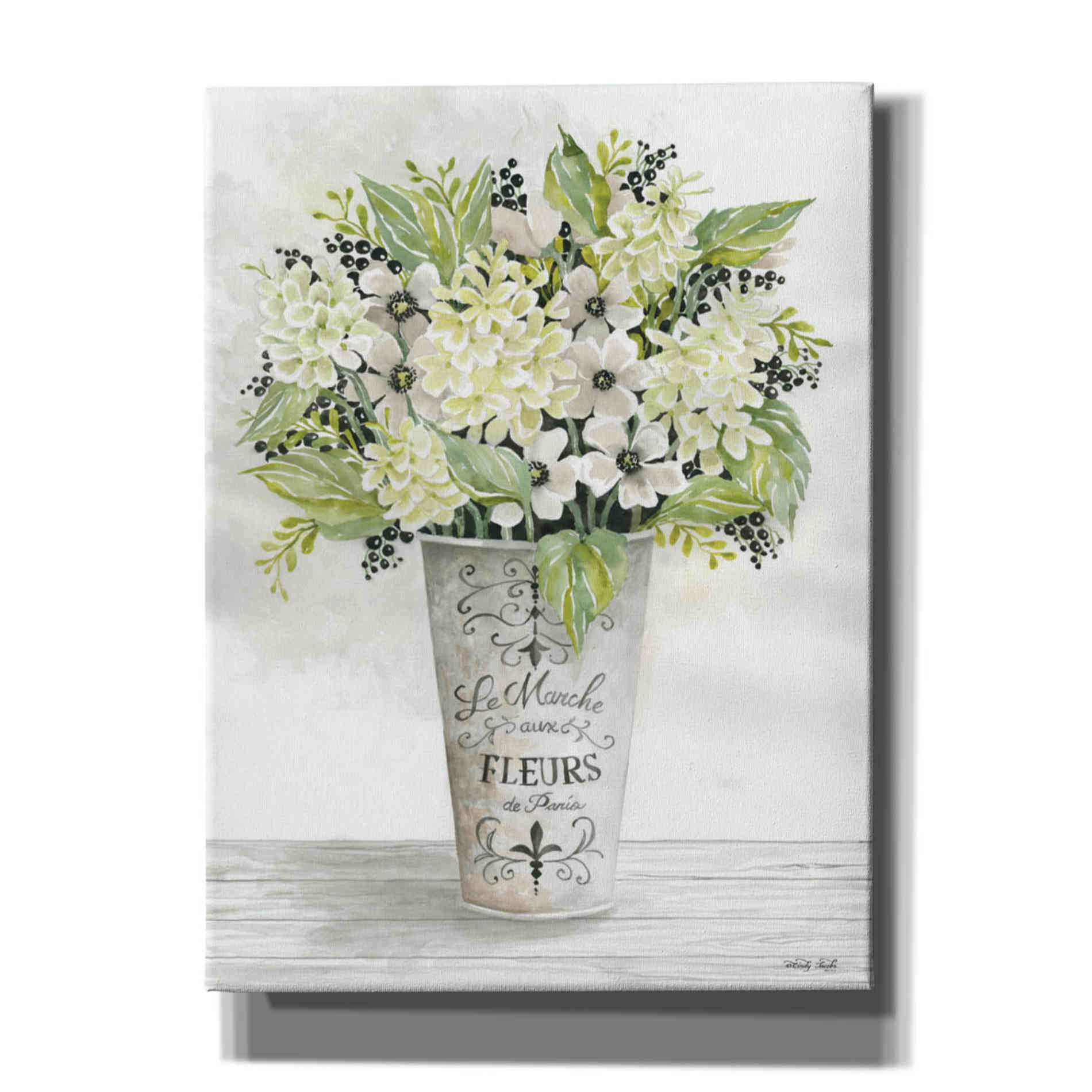 'French Floral I' by Cindy Jacobs, Canvas Wall Art