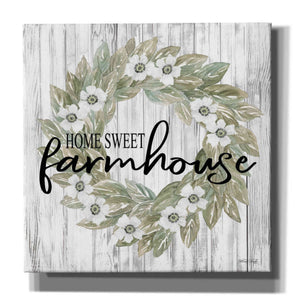 'Home Sweet Farmhouse Wreath' by Cindy Jacobs, Canvas Wall Art