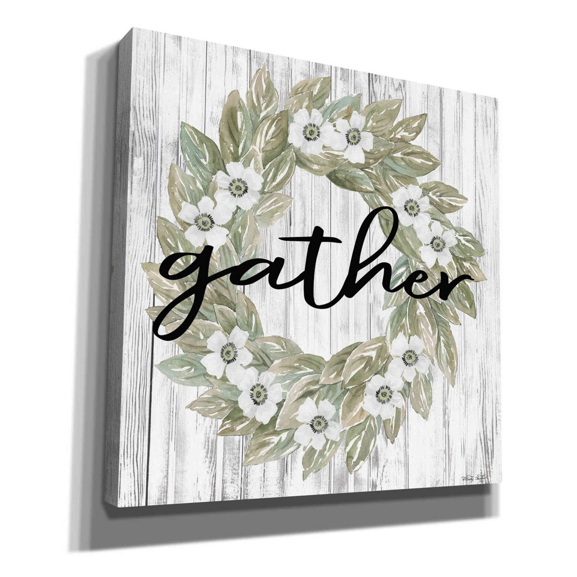 'Gather Wreath' by Cindy Jacobs, Canvas Wall Art