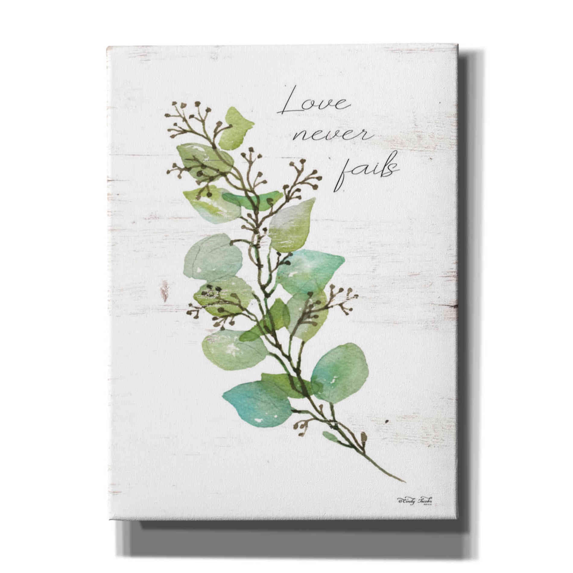 'Love Never Fails' by Cindy Jacobs, Canvas Wall Art