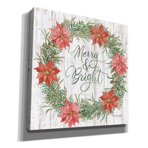Image of 'Merry & Bright Wreath' by Cindy Jacobs, Canvas Wall Art
