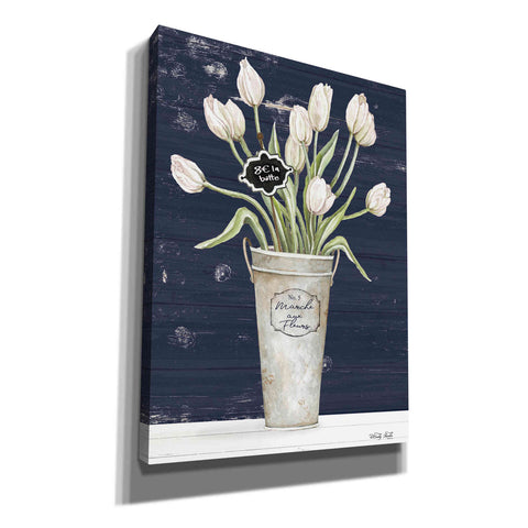 Image of 'Tulips on Navy I' by Cindy Jacobs, Canvas Wall Art