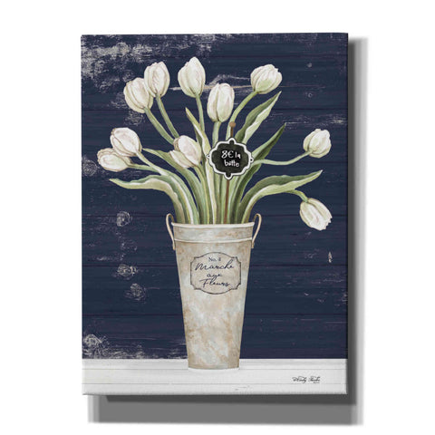 Image of 'Tulips on Navy II' by Cindy Jacobs, Canvas Wall Art