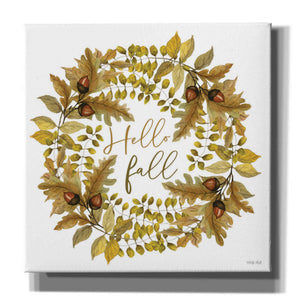 'Hello Fall Wreath' by Cindy Jacobs, Canvas Wall Art
