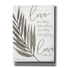'Love Never Fails 2' by Cindy Jacobs, Canvas Wall Art