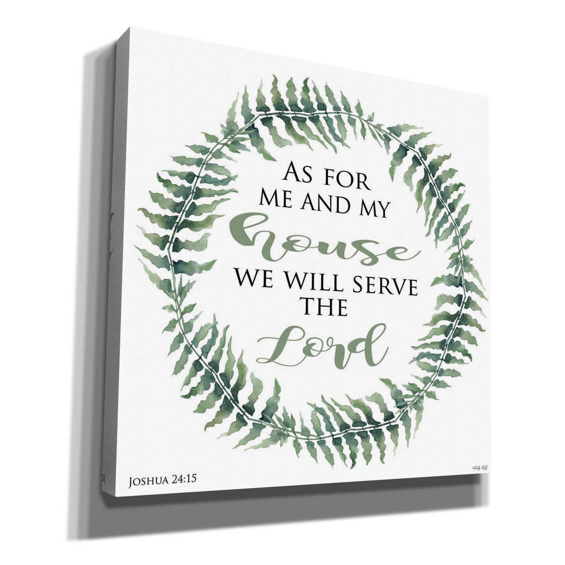 'As For Me and My House Wreath' by Cindy Jacobs, Canvas Wall Art