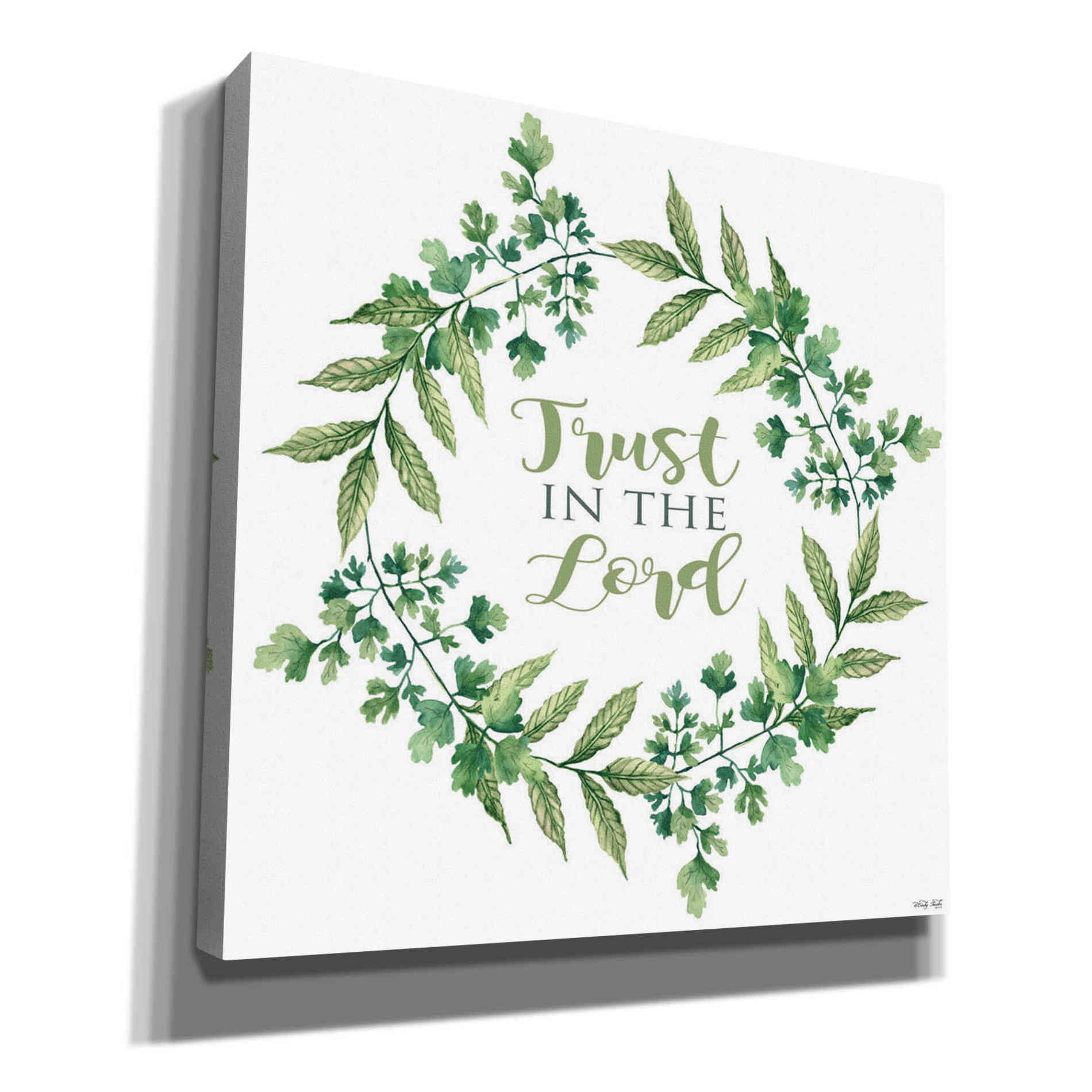 'Trust in the Lord Wreath' by Cindy Jacobs, Canvas Wall Art