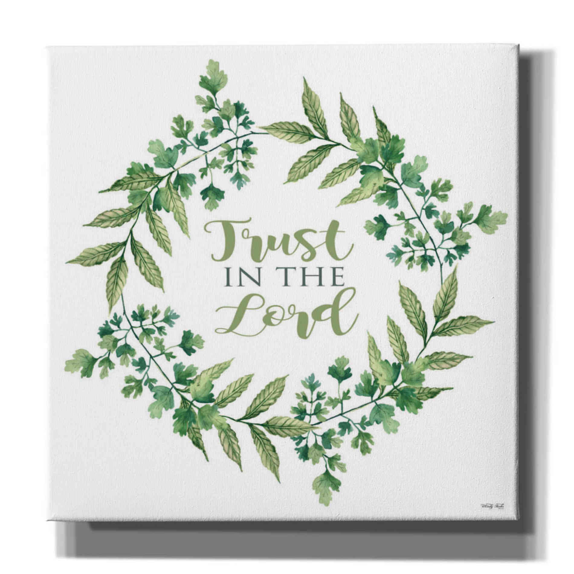 'Trust in the Lord Wreath' by Cindy Jacobs, Canvas Wall Art