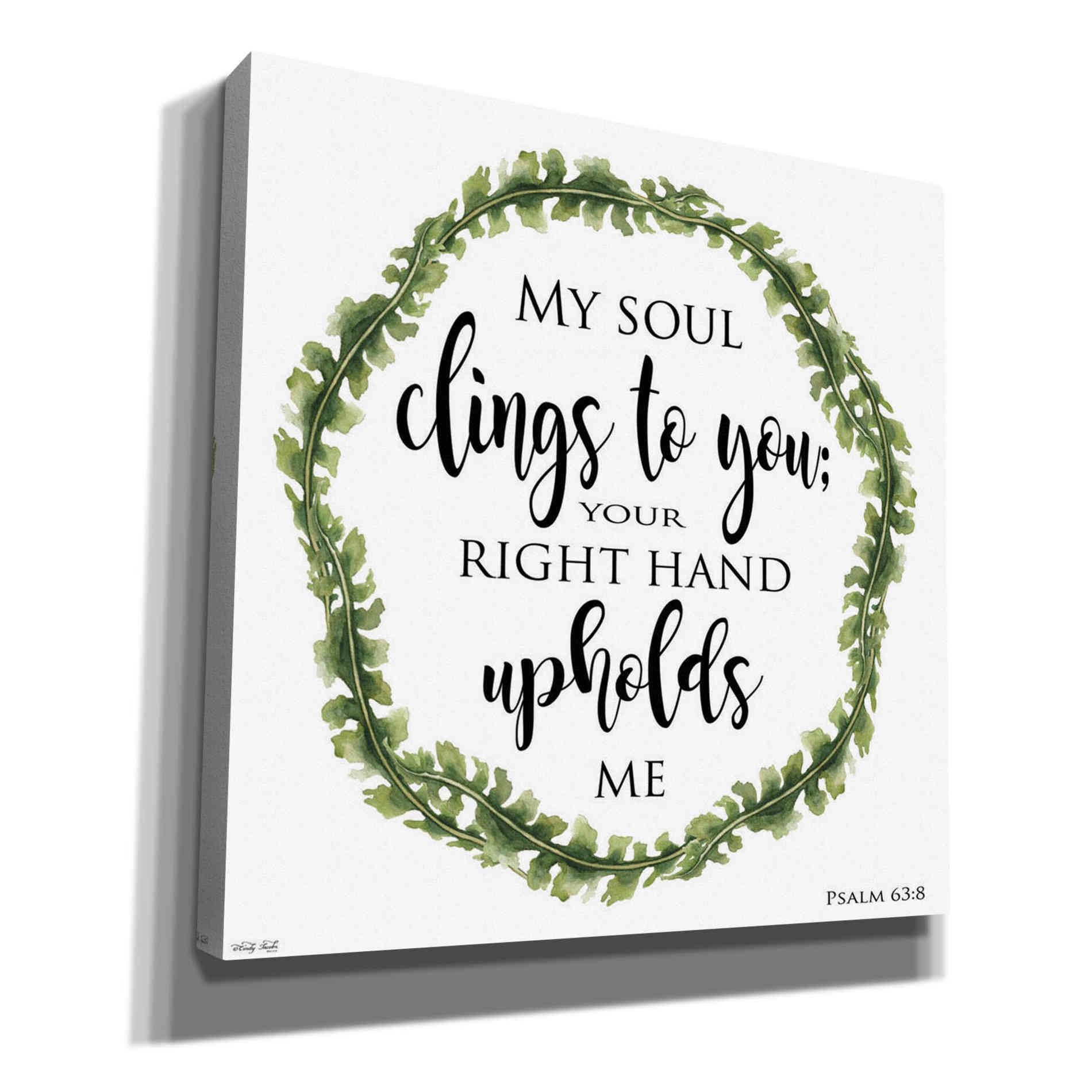 'My Soul Clings to You Wreath' by Cindy Jacobs, Canvas Wall Art