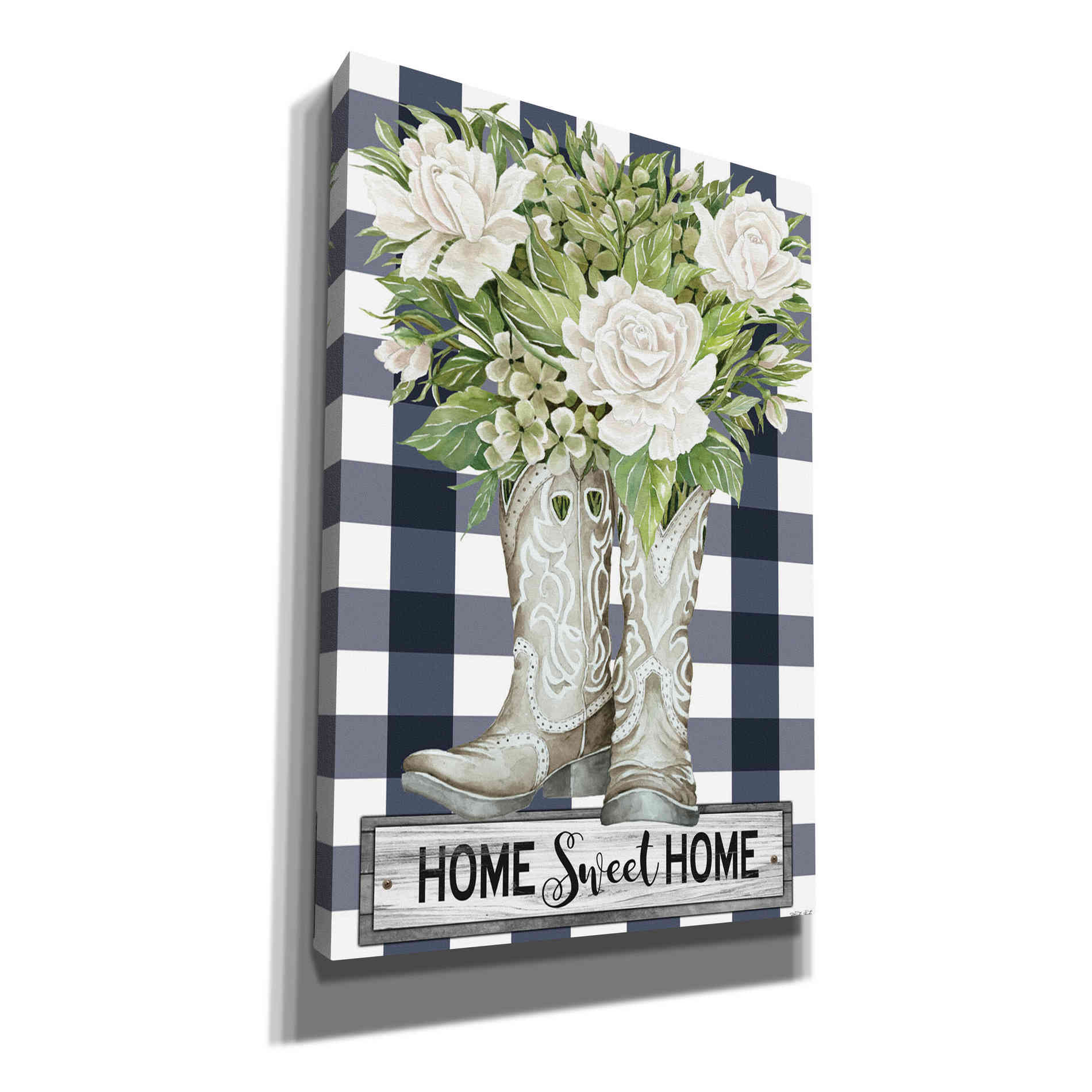 'Home Sweet Home Cowboy Boots' by Cindy Jacobs, Canvas Wall Art